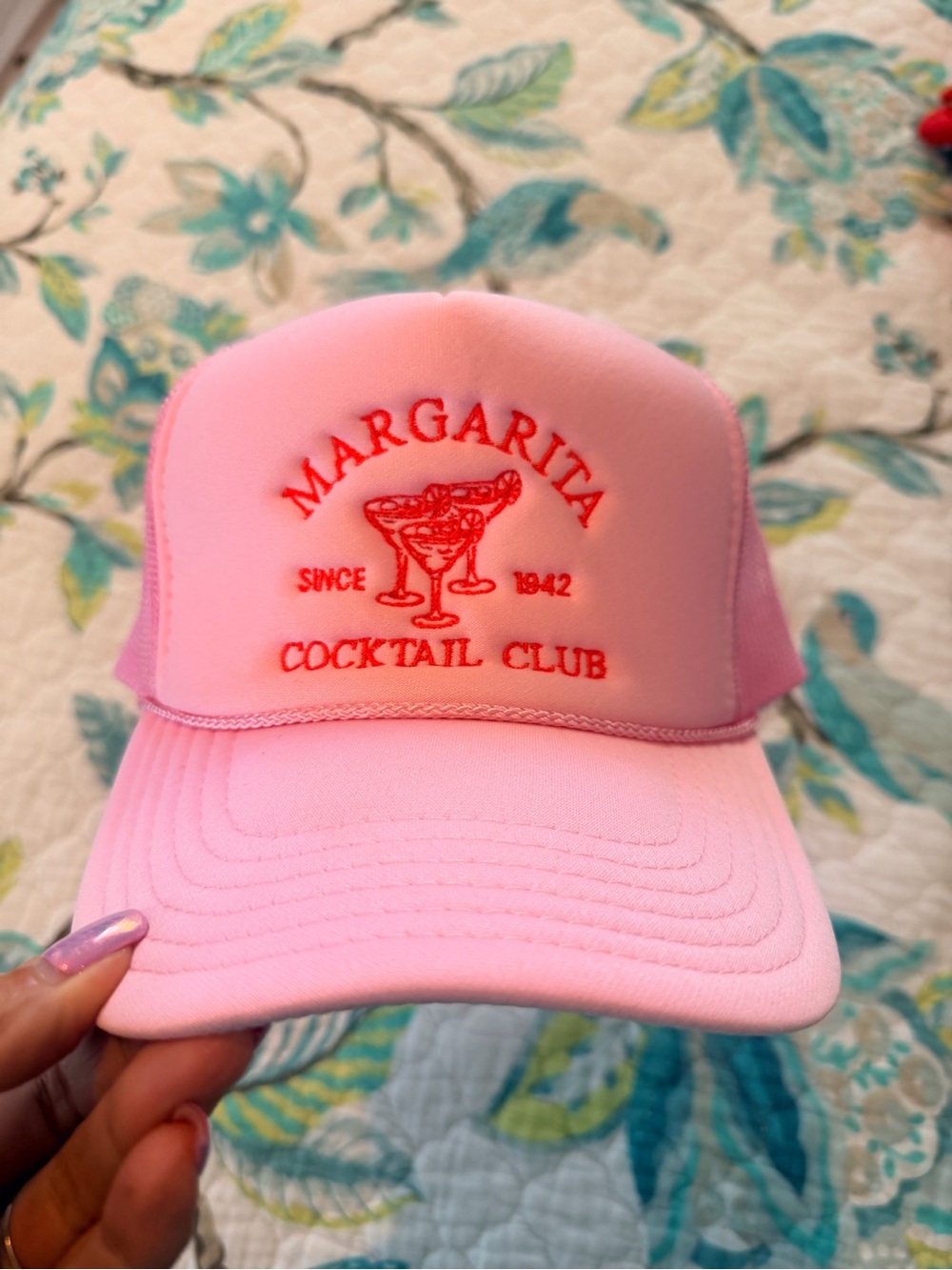 Margarita Cocktail Club Pink Trucker Hat